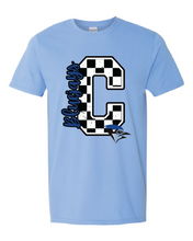 Load image into Gallery viewer, C Checkered Carolina Blue Shirt