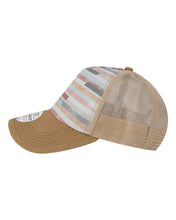 Load image into Gallery viewer, Fabric Stripes Bluejays Embroidered Trucker Hat
