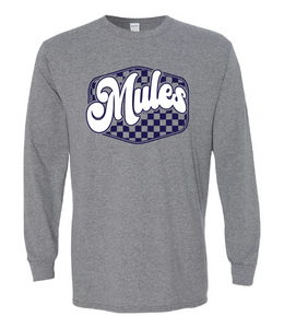 Mules Checkered Heather Gray