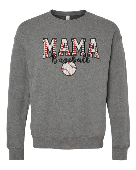 Baseball Mama Embroidered Sweatshirt