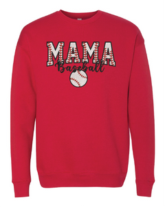 Baseball Mama Embroidered Sweatshirt