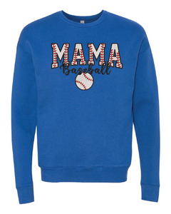 Baseball Mama Embroidered Sweatshirt