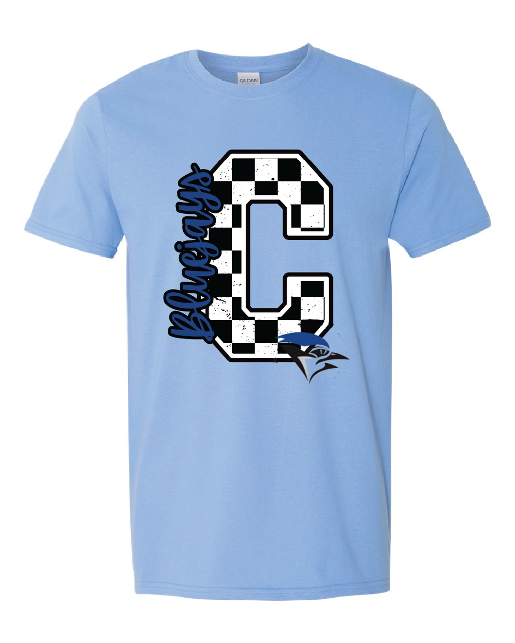 C Checkered Carolina Blue Shirt