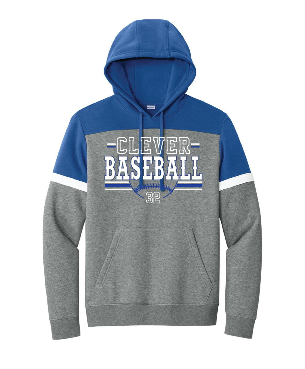 NEW Color Block Clever Baseball Hoodie