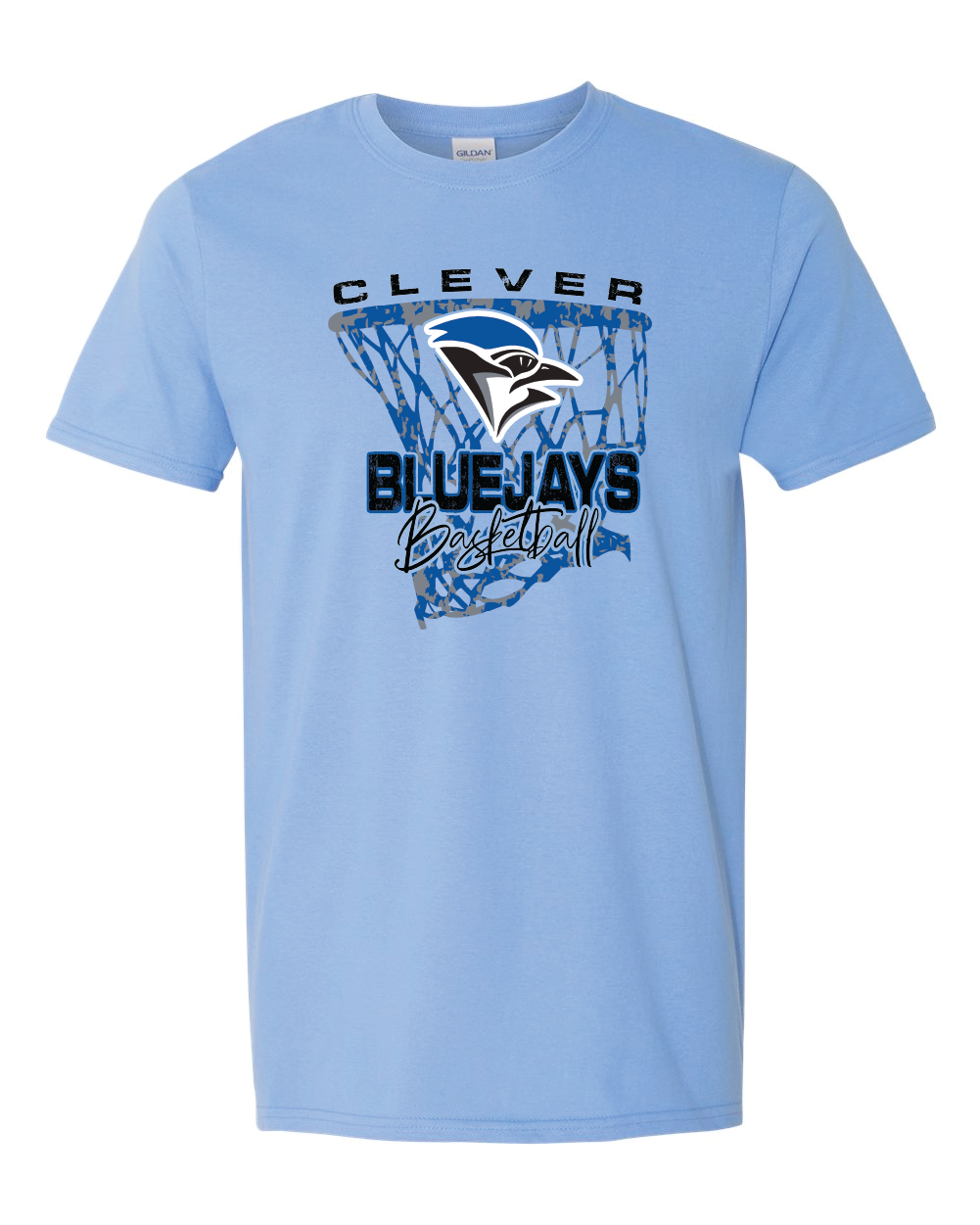 Clever Basketball Net Carolina Blue Shirt