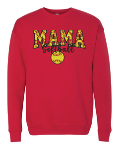 Softball Mama Embroidered Sweatshirt