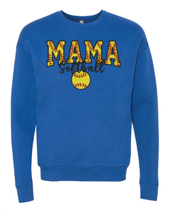 Softball Mama Embroidered Sweatshirt