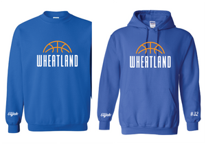 Embroidered Wheatland Basketball Sweatshirt or Hoodie