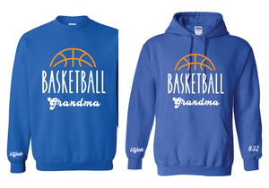 Clever Embroidered Basketball Grandma Sweatshirt or Hoodie