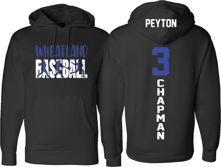 Wheatland Baseball Players Hoodie